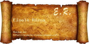 Eisele Rózsa névjegykártya